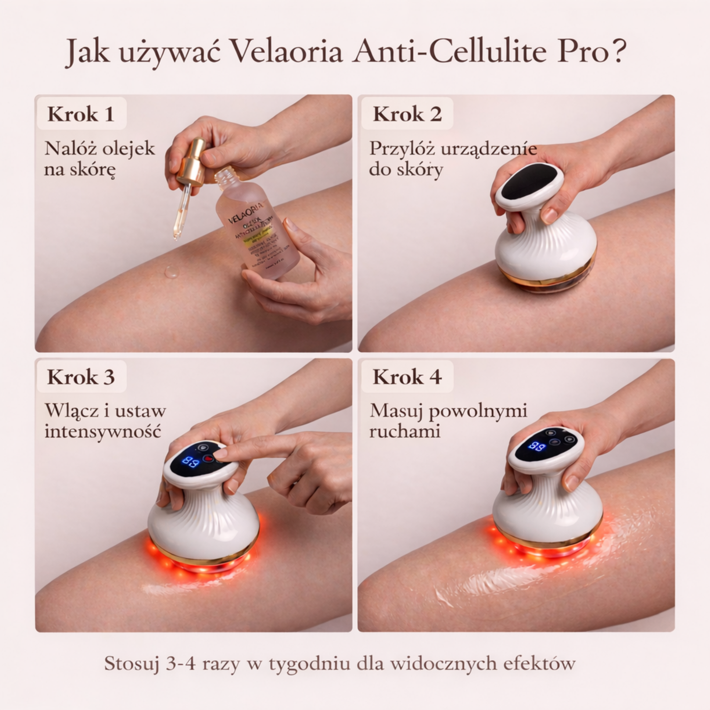 Velaoria Pro™ Masażer Antycellulitowy – Vacuum + LED + Ciepło
