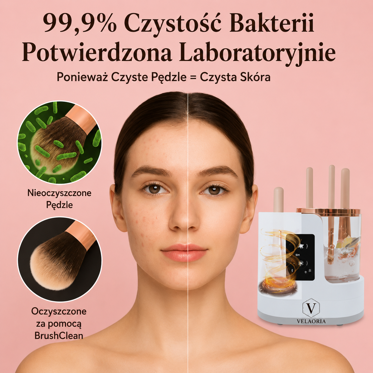 Velaoria Sterylizator i Myjka do Pędzli 3w1